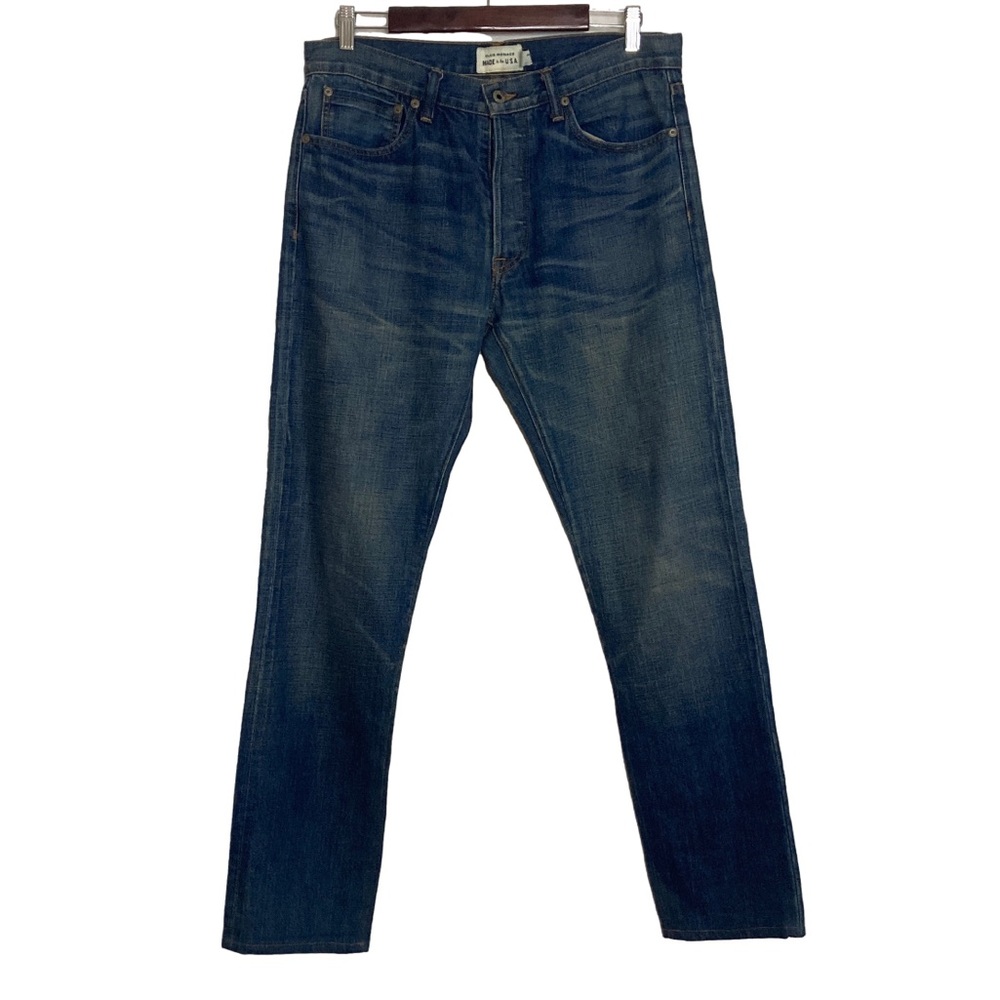 Club Monaco Jeans Mens 32 x 32 Indigo Blue Selvedge Tapered Leg Made in USA